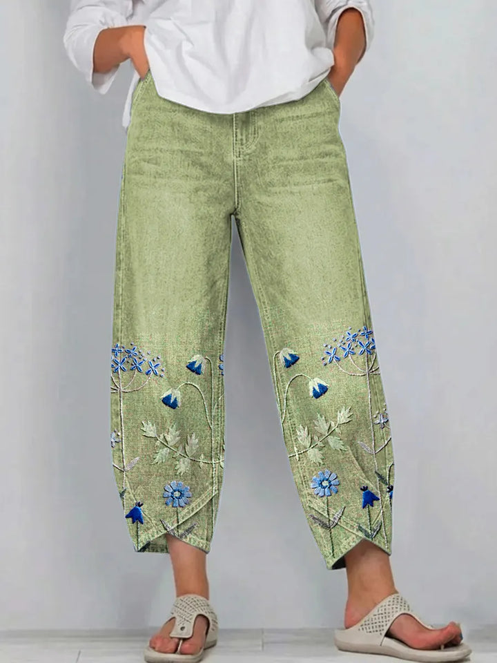 Charlotte | Casual Chic Embroidered Trousers