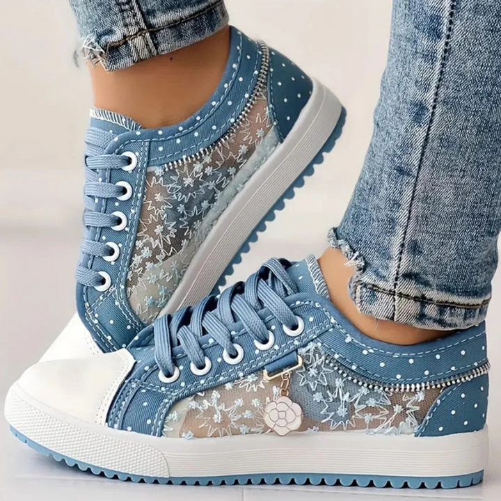 Sybil | Sybil™  Elegant Women's Sneakers with Floral Details