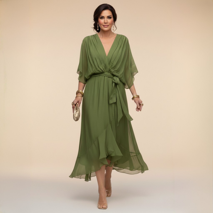 Darcy | Elegant V-Neck Maxi Dress