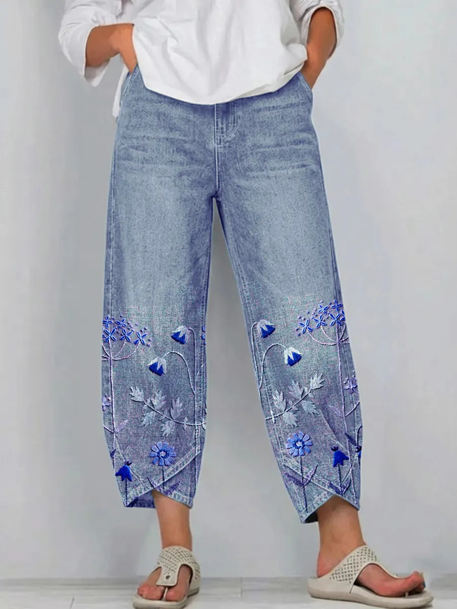 Charlotte | Casual Chic Embroidered Trousers