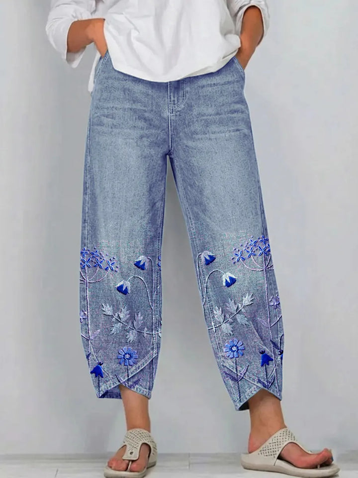 Charlotte | Casual Chic Embroidered Trousers