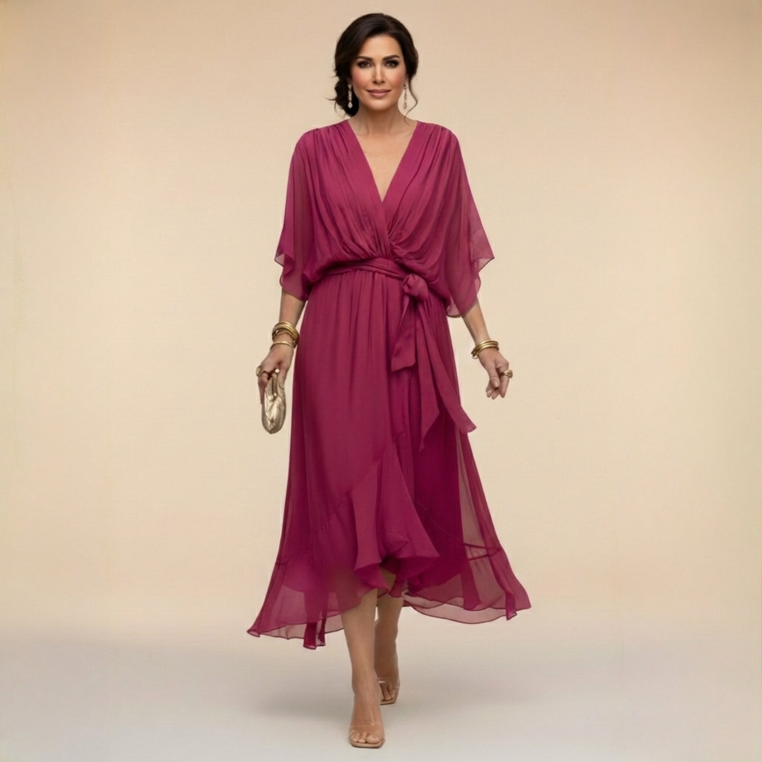 Darcy | Elegant V-Neck Maxi Dress