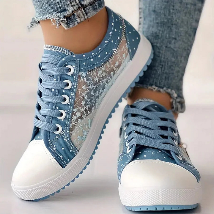 Sybil | Sybil™  Elegant Women's Sneakers with Floral Details