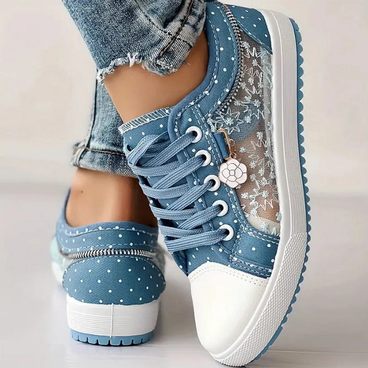 Sybil | Sybil™  Elegant Women's Sneakers with Floral Details