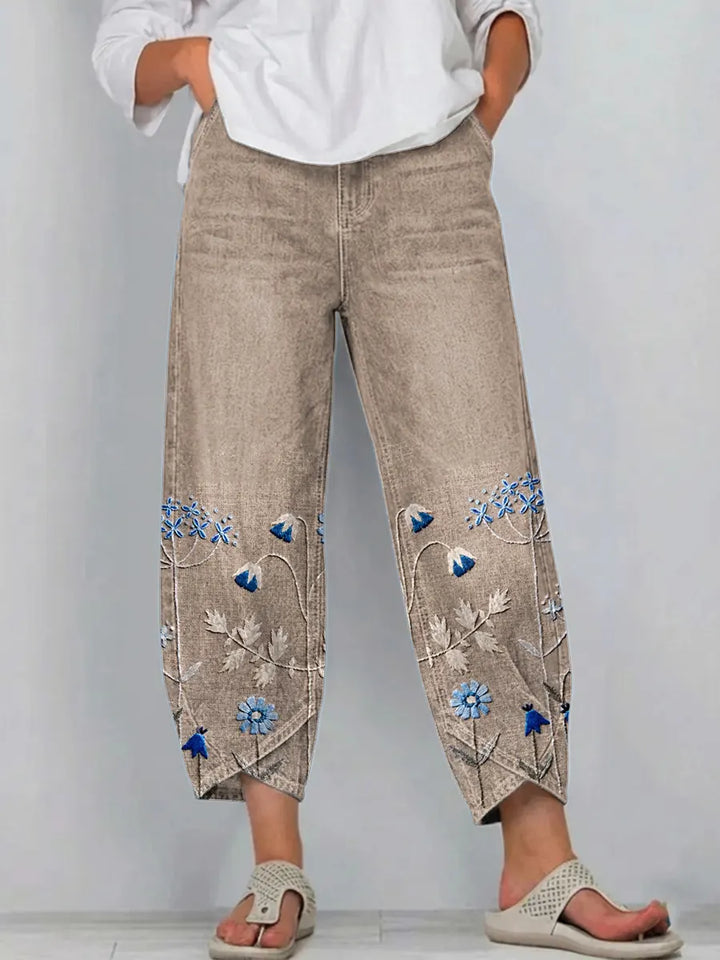 Charlotte | Casual Chic Embroidered Trousers