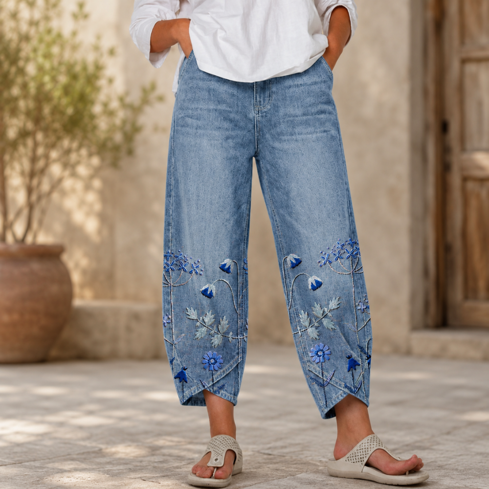 Charlotte | Casual Chic Embroidered Trousers