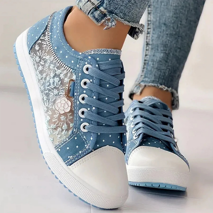 Sybil | Sybil™  Elegant Women's Sneakers with Floral Details