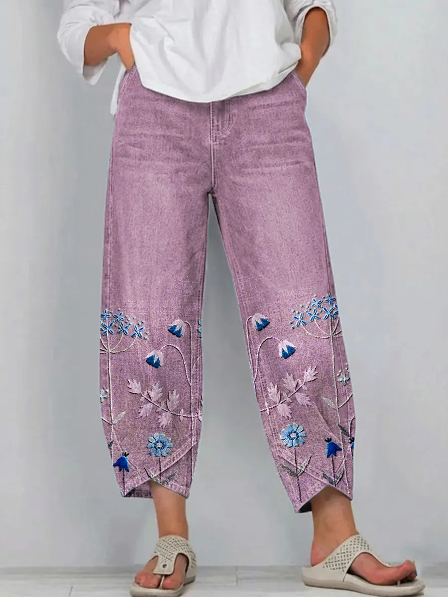 Charlotte | Casual Chic Embroidered Trousers