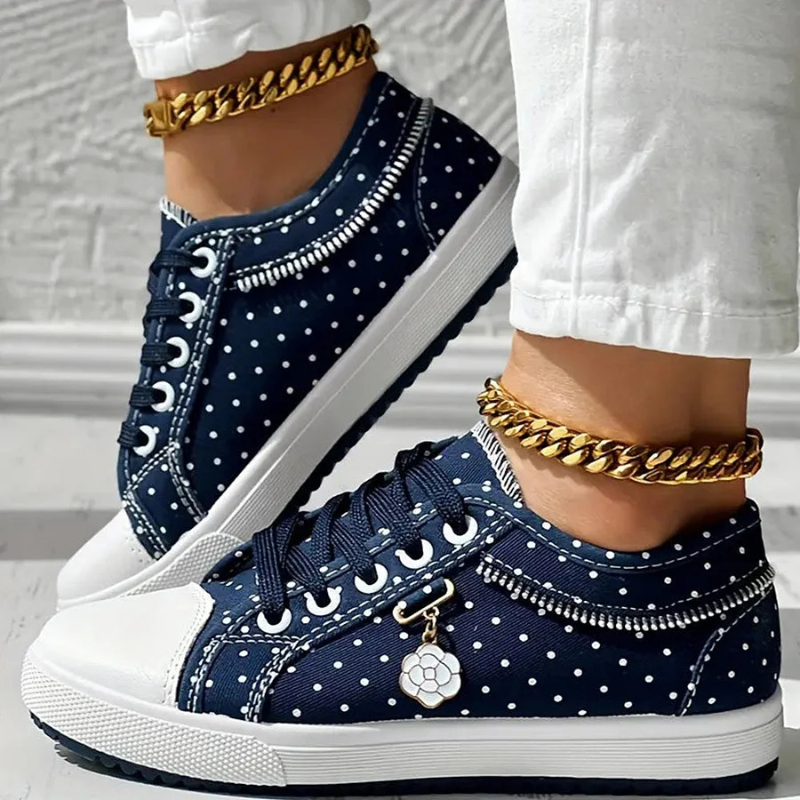 Sybil | Sybil™  Elegant Women's Sneakers with Floral Details