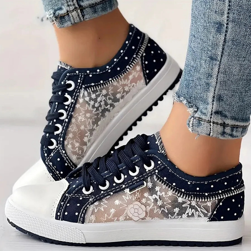 Sybil | Sybil™  Elegant Women's Sneakers with Floral Details