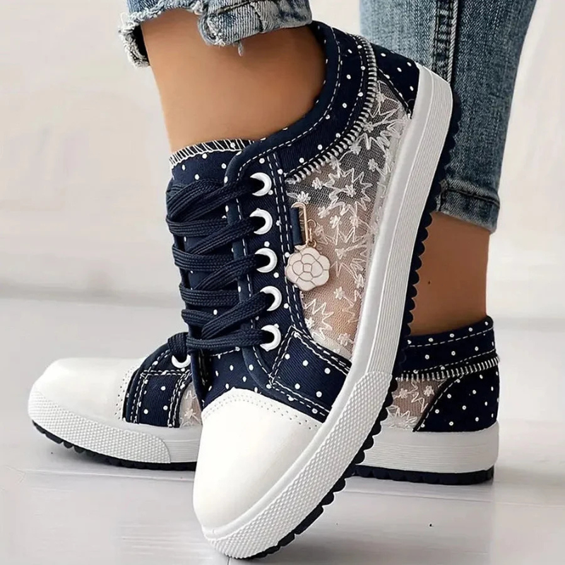 Sybil | Sybil™  Elegant Women's Sneakers with Floral Details