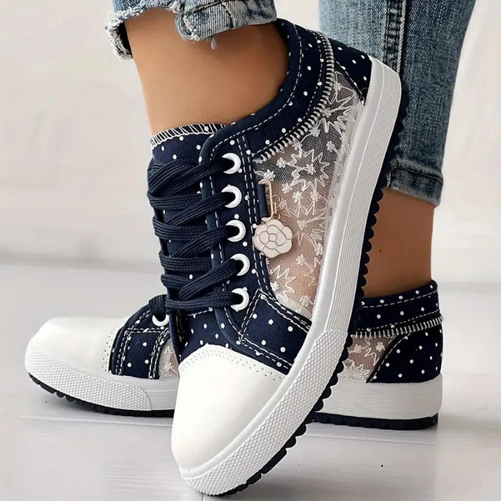 Sybil | Sybil™  Elegant Women's Sneakers with Floral Details