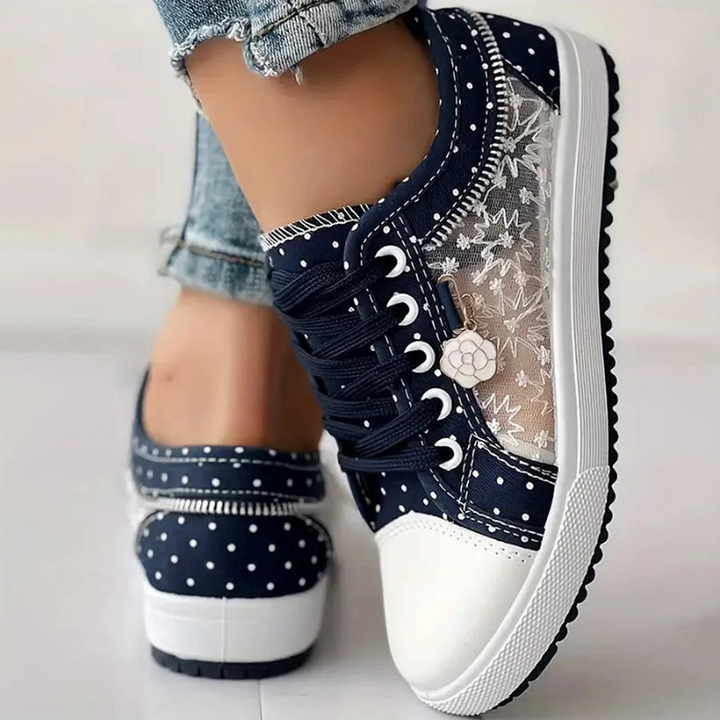 Sybil | Sybil™  Elegant Women's Sneakers with Floral Details
