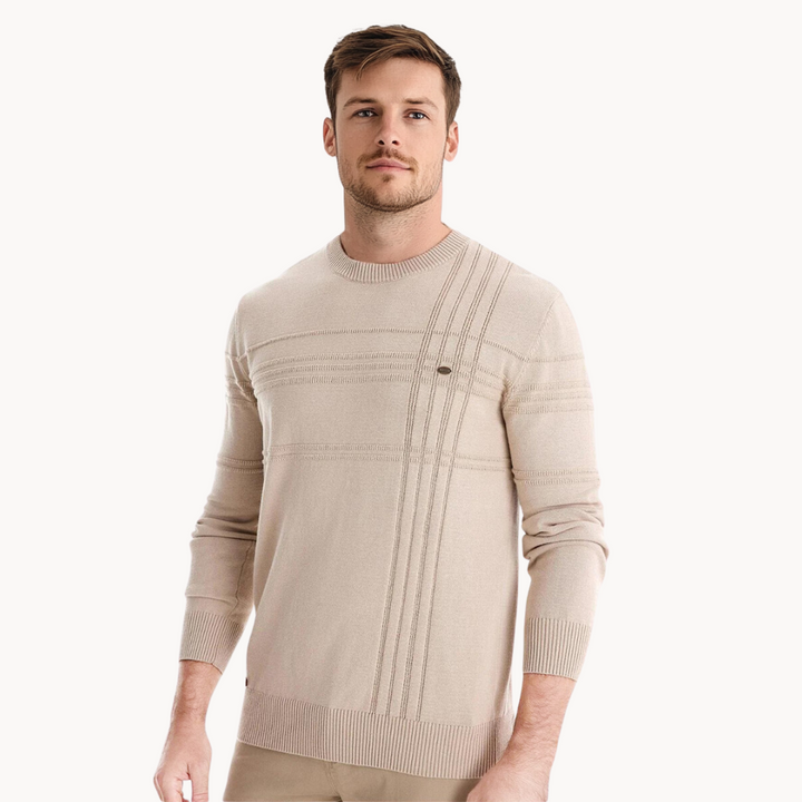 Novira London  | Men’s sweater with check pattern