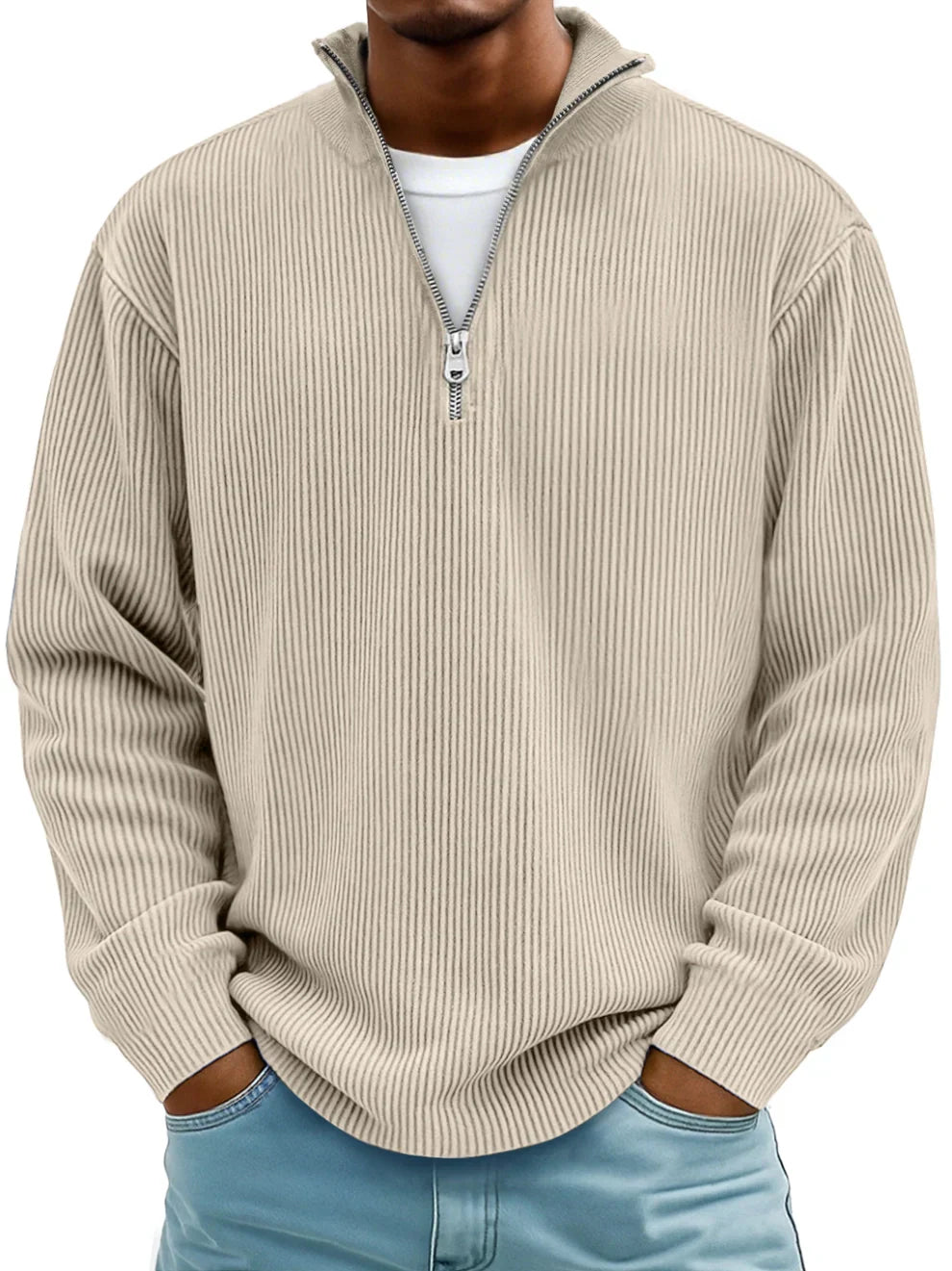 Griffin– Trendy Half-Zip Sweater