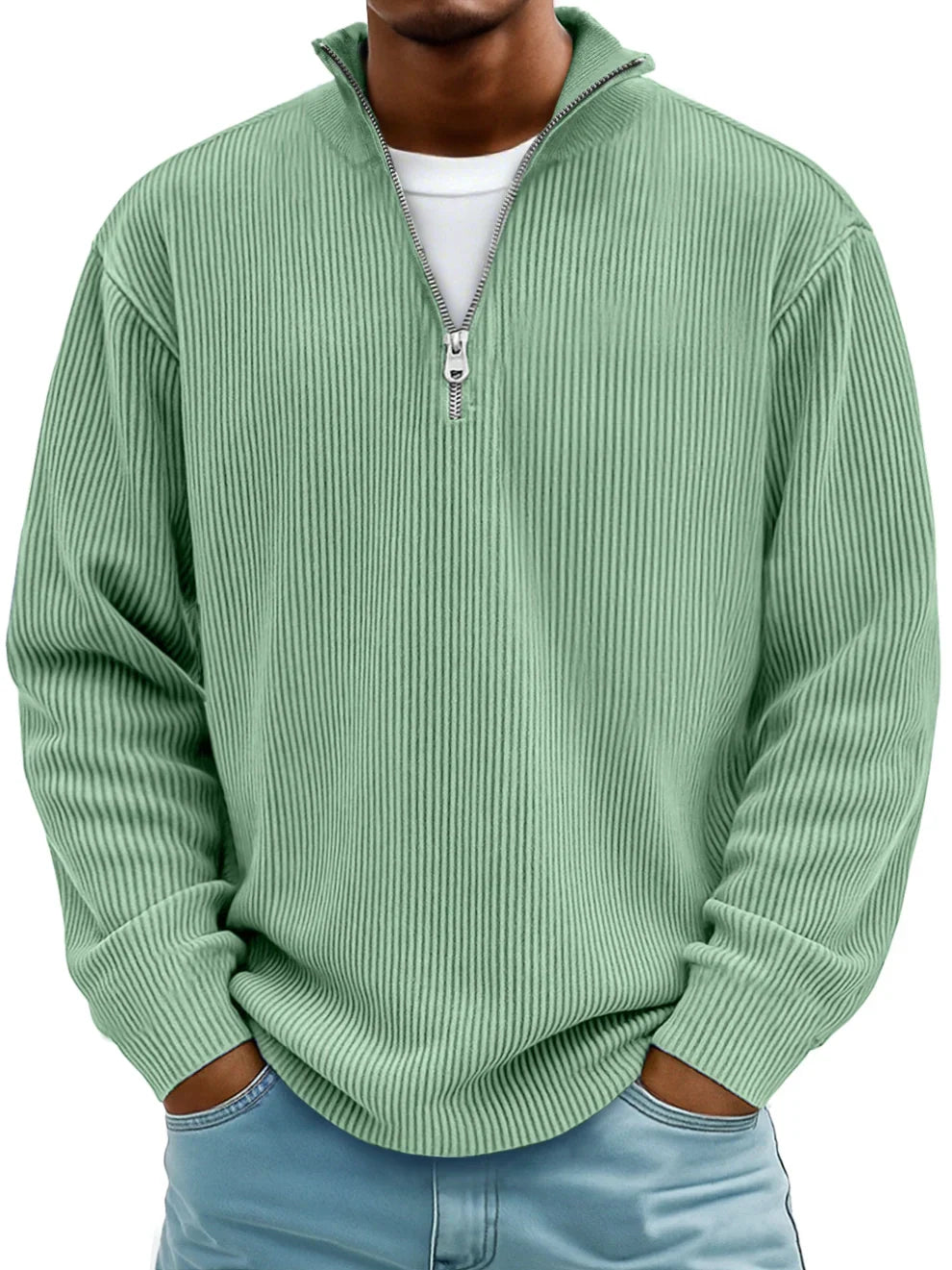 Griffin– Trendy Half-Zip Sweater