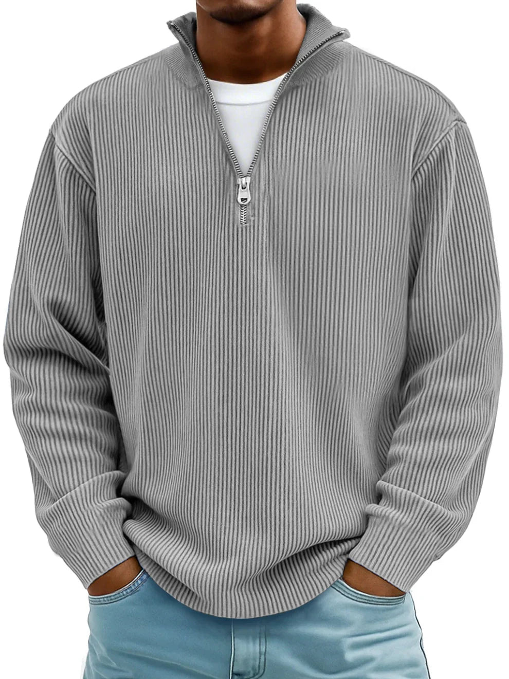 Griffin– Trendy Half-Zip Sweater