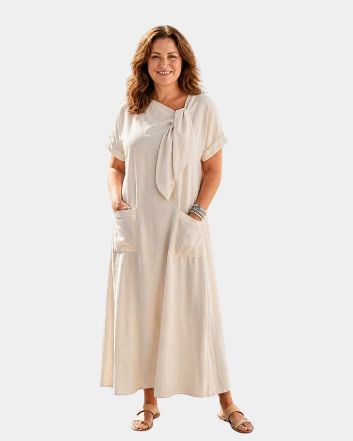 Mireya | Maxi dress with a tied neckline
