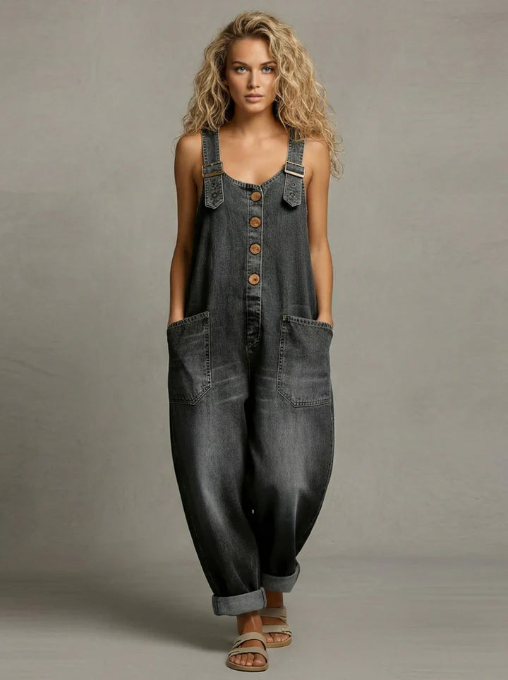 Elara - Women's Denim Jumpsuit