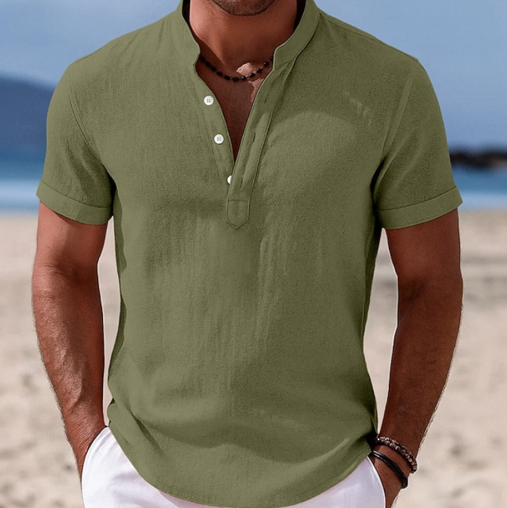 Callum | Summer Button-Up Short Sleeve Shirt