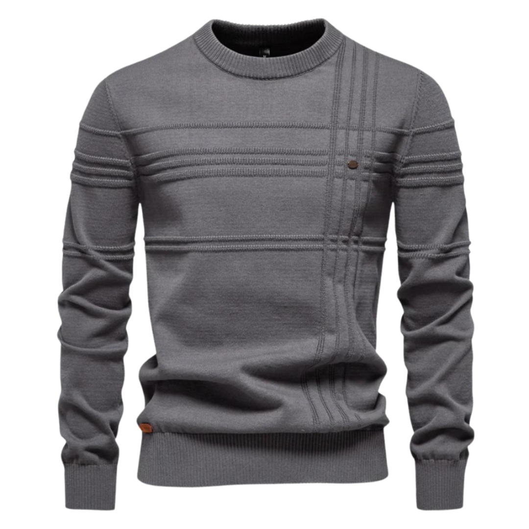 Novira London  | Men’s sweater with check pattern