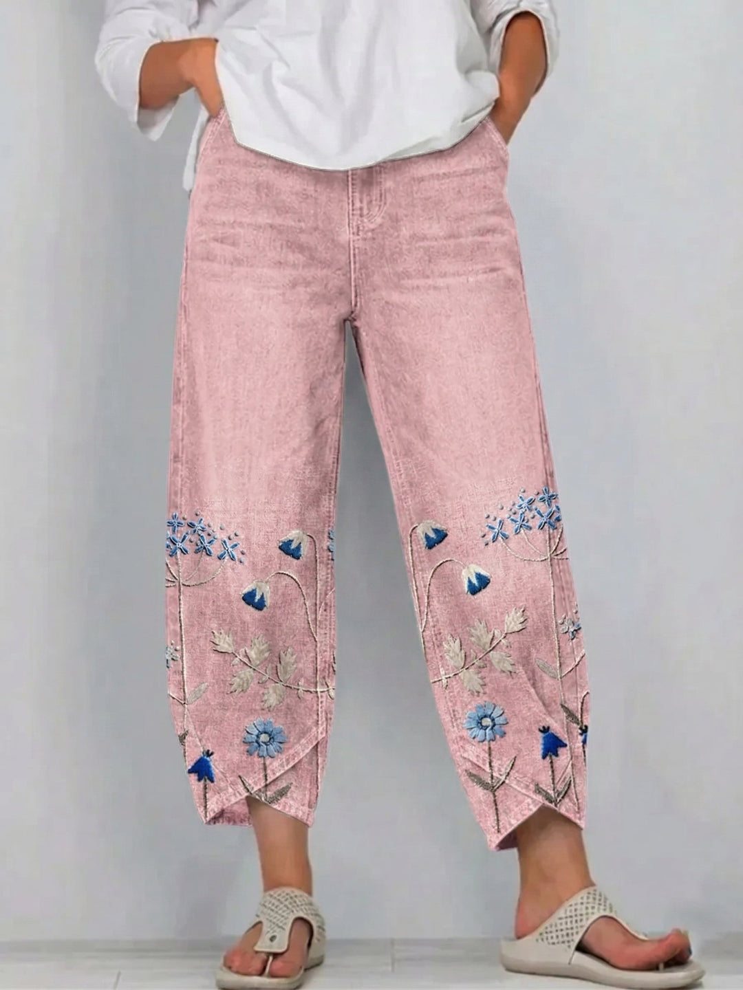 Charlotte | Casual Chic Embroidered Trousers
