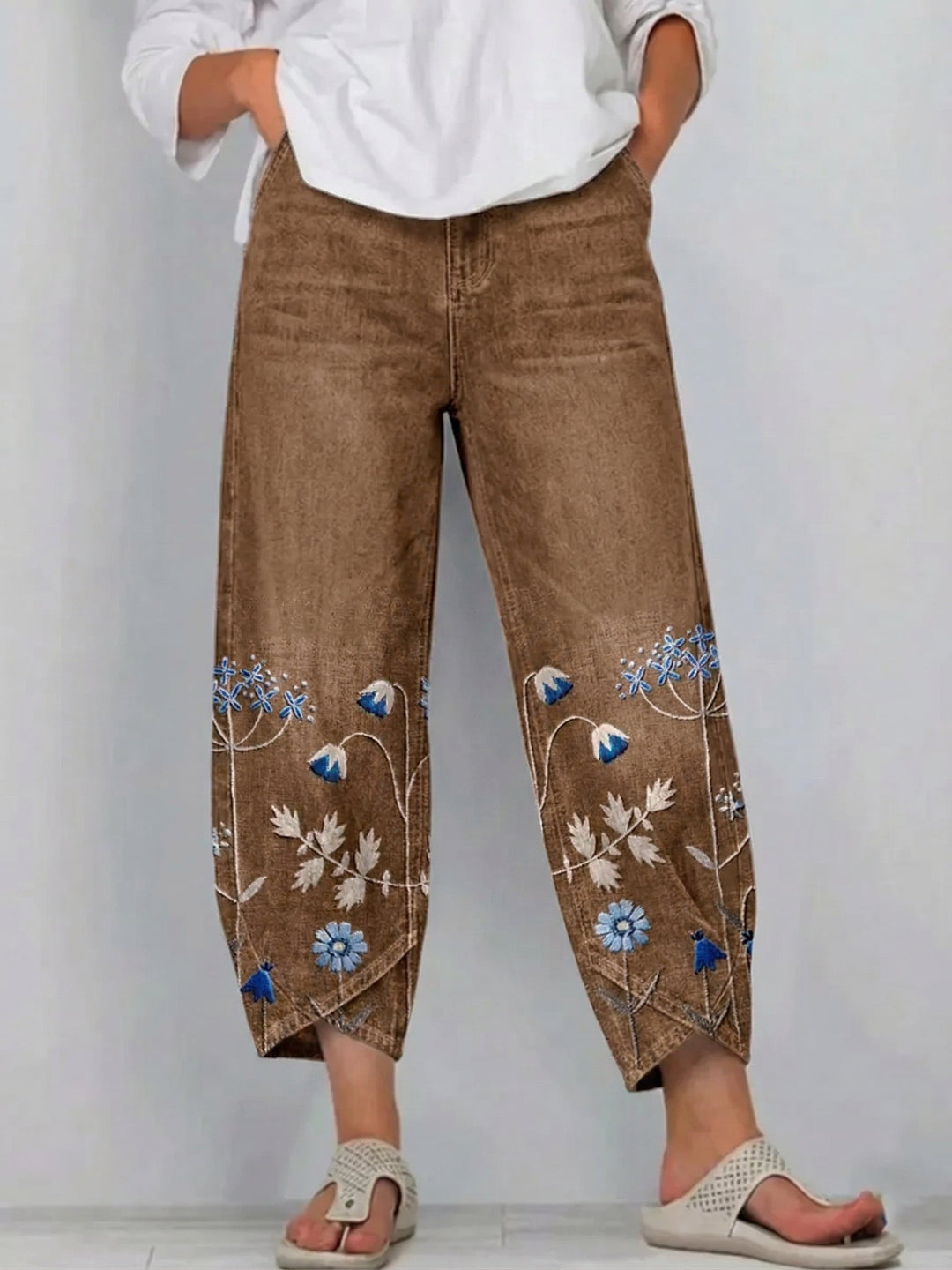 Charlotte | Casual Chic Embroidered Trousers