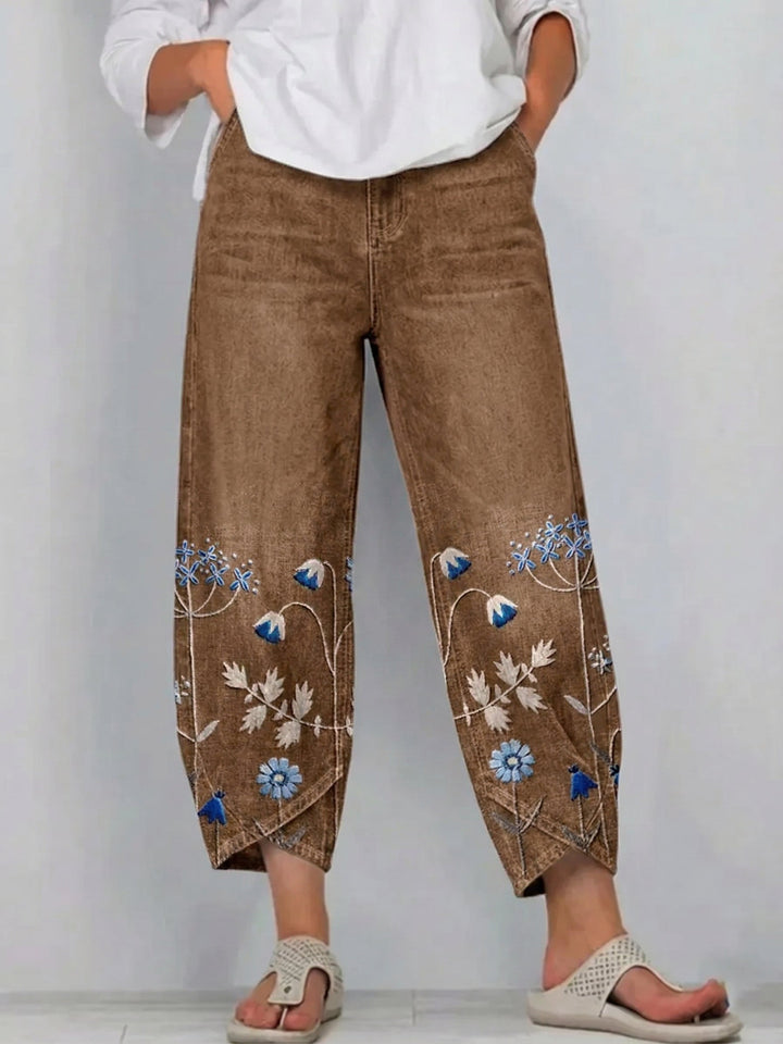 Charlotte | Casual Chic Embroidered Trousers