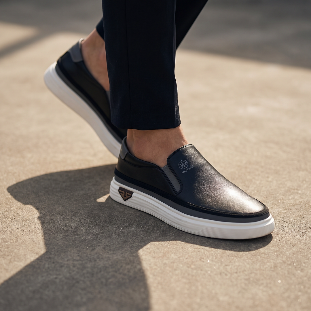 Milano™ | Leather Slip-On Sneakers for Men
